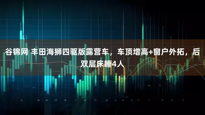 谷锦网 丰田海狮四驱版露营车，车顶增高+窗户外拓，后双层床睡4人